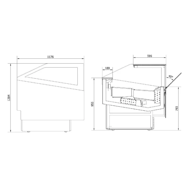 Zmrzlinový pult - 1700 mm - s LED osvětlením - pro 18x 5l nebo 12x 7l nádoby - Image 4