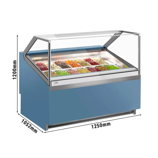 Zmrzlinový pult - Břečťan - 1200mm - s LED osvětlením - pro 14x 5l nádobu