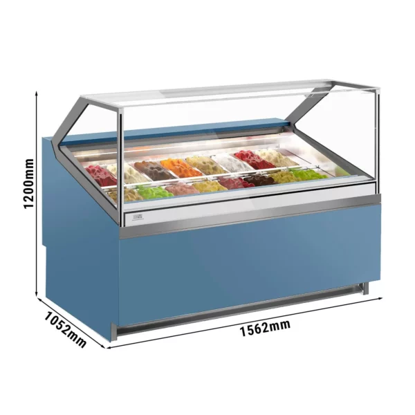 Zmrzlinový pult - Břečťan - 1560mm - s LED osvětlením - pro 16x 5l nádobu