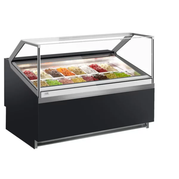 Zmrzlinový pult - Břečťan - 1560mm - s LED osvětlením - pro 16x 5l nádobu - Image 5