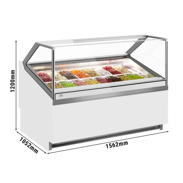Zmrzlinový pult - Břečťan - 1560mm - s LED osvětlením - pro 16x 5l nádobu - Image 5