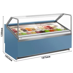 Zmrzlinový pult - Břečťan - 1910 mm - s LED osvětlením - pro 20x 5l nádobu
