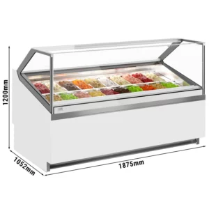 Zmrzlinový pult - Břečťan - 1910 mm - s LED osvětlením - pro 20x 5l nádobu