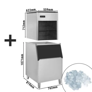 Výrobník ledových kostek - Nugget - 335 kg/24h - včetně zásobníku na led