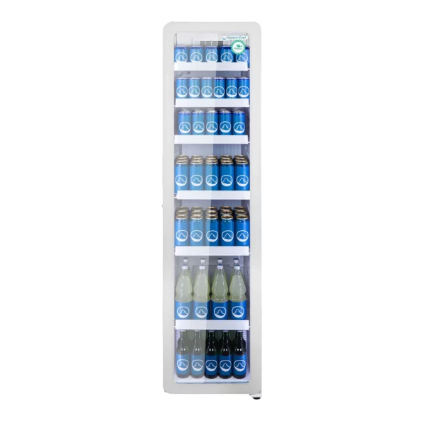 GASTRO COOL | Chladnička se skleněnými dveřmi - 220 litrů - úzká - 1 skleněné dveře - bílá - Image 3