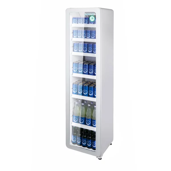 GASTRO COOL | Chladnička se skleněnými dveřmi - 220 litrů - úzká - 1 skleněné dveře - bílá - Image 6