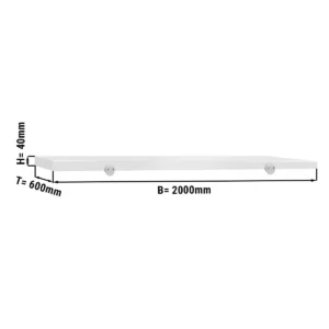 Krájecí deska na řeznický stůl - 2000x600mm - Bílá