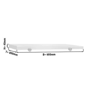 Krájecí deska na stůl pro přípravu masa - 600x800mm - Bílá