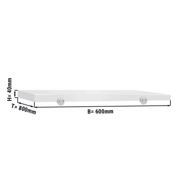 Krájecí deska na stůl pro přípravu masa - 600x800mm - Bílá