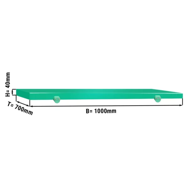 Krájecí deska na řeznický stůl - 1000x700mm - Zelená