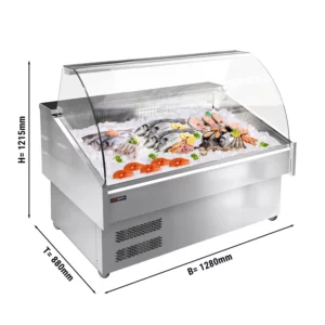 Chladící pult na ryby - 1280mm - s LED osvětlením