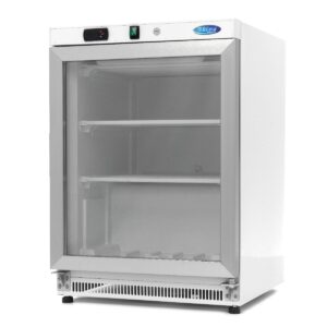 Mraznička - 200L - Bílá - se skleněnými dveřmi