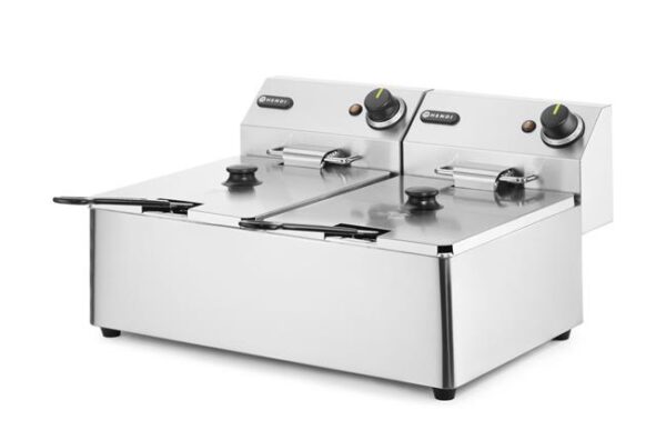 Fritéza manuální Kitchen Line – 2 x 6 l | Hendi 205853 - Image 2