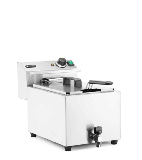 Profi Line Hloubková Fritéza XL s vypouštěcím kohoutkem, manuální, 10 l, 400 V, HENDI, Profi Line, 10L, 400V/6600W, 300x680x(H)420mm - Image 4