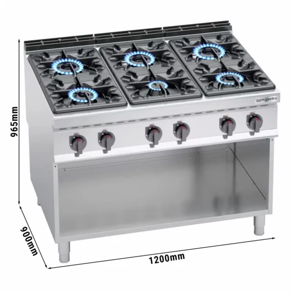 Plynový sporák - 53,5 kW - 6 hořáků - Image 2