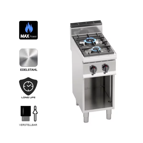 Plynový sporák - 14 kW - 2 hořáky - Image 5