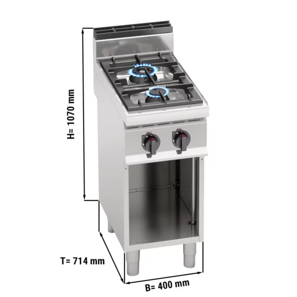 Plynový sporák - 14 kW - 2 hořáky