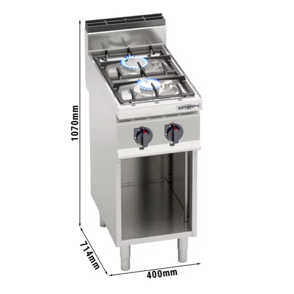 Plynový sporák s podstavcem - 9,5 kW - 2 hořáky