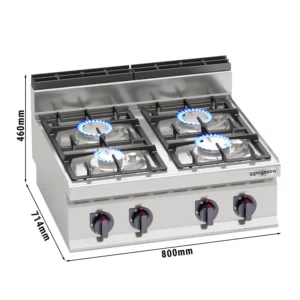 Plynový sporák - 21,5 kW - 4 hořáky