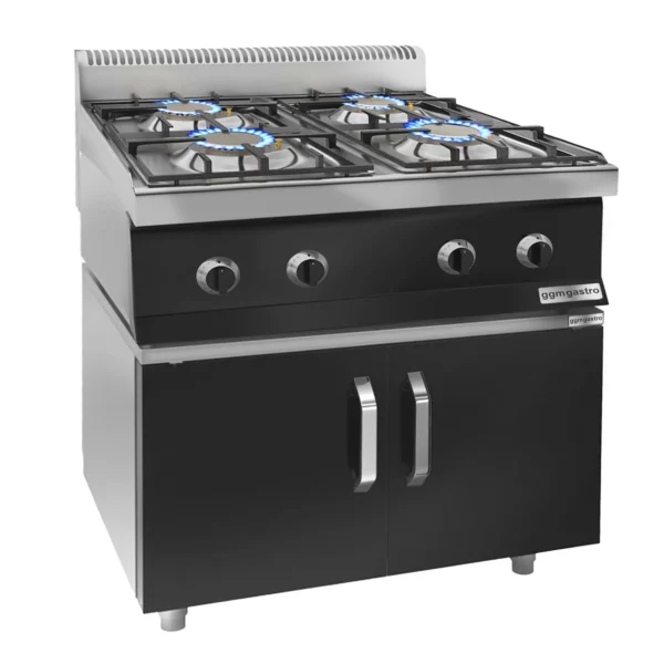 Plynový sporák - 23 kW - 4 hořáky - včetně podstavce se 2 dvířky - Image 3