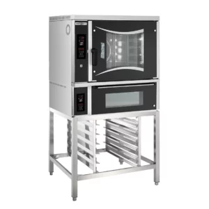 Pekárenská plynová horkovzdušná trouba - digitální - 6x EN 60x40 - včetně pecí na pizzu a základního rámu