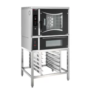 Pekárenská plynová horkovzdušná trouba - digitální - 6x EN 60x40 - včetně pece na pizzu a základního rámu