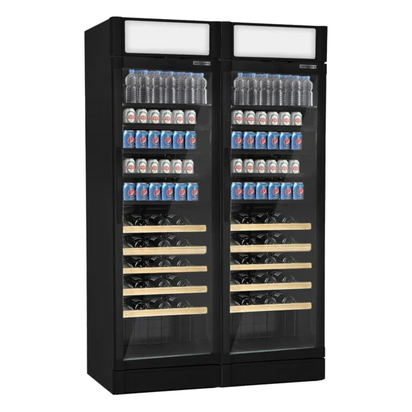 (2 kusy) chladnička na nápoje - 690 litrů - 2 skleněné dveře a reklamní stojan - Image 6
