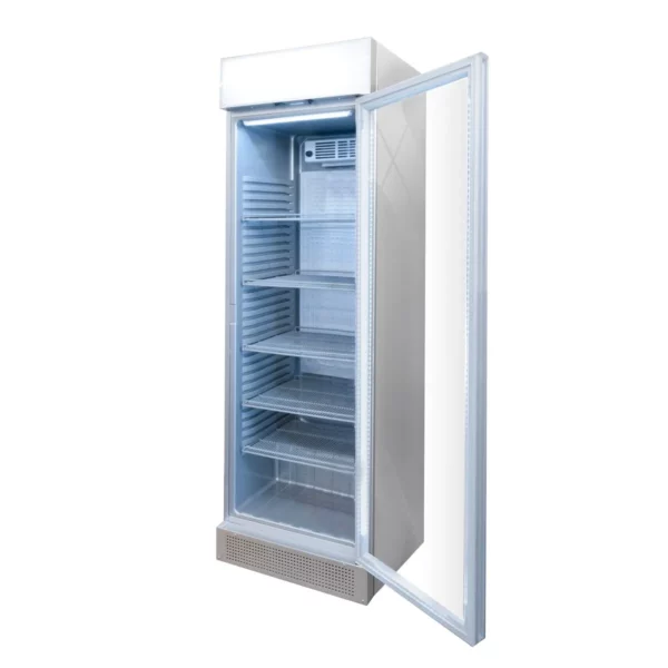 Chladnička na nápoje - 345 litrů - bezrámové provedení - 1 skleněná dvířka a reklamní stojan - Image 6