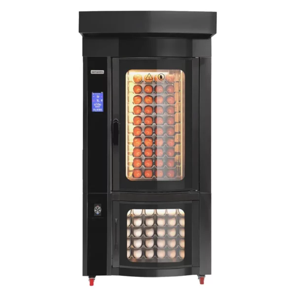Rotační plynová pekárenská horkovzdušná trouba - Touch - 10x EN 60x40 - s kynoucí skříní a mycím systémem - Image 7