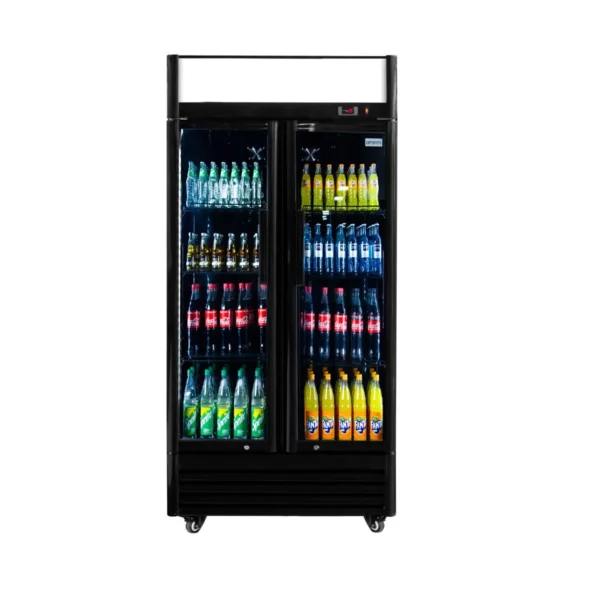Chladnička na nápoje - 630 litrů - 2 skleněné dveře a reklamní stojan - Image 6