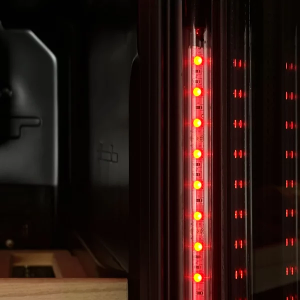 Chladnička na nápoje - 345 litrů - bezrámové provedení - 1 skleněné dveře a barevné LED světlo - Image 5