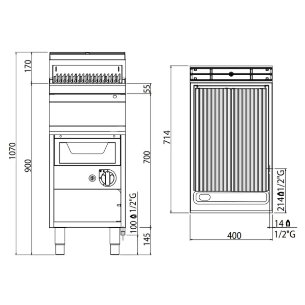 Plynový vodní gril (9 kW) - Image 4