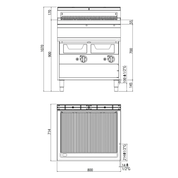Plynový vodní gril (18 kW) - Image 6