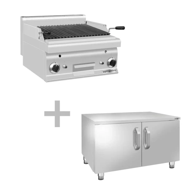 Plynový lávový gril (10,6 kW) - sklopný grilový rošt - vč. spodního dílu se 2 dveřmi - Image 5