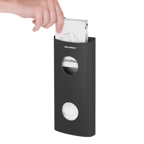 AIR WOLF | Zásobník hygienických sáčků až na 25 hygienických sáčků - matná černá nerezavějící ocel - Image 5