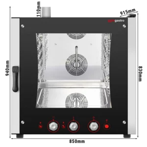 Pekařský plynový konvektomat - ruční - 6x GN 1/1 nebo EN 60x40