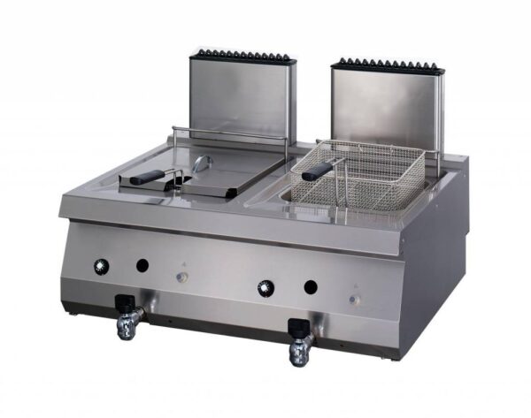 Maxima Plynová profesionální fritéza s kohoutkem - 2 x 12 l | 09395003