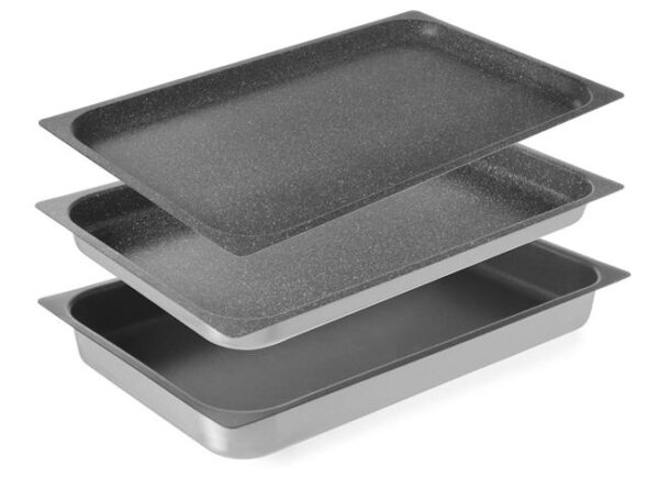 Hliníková nádoba GN 1/1 s nepriľnavým povlakom, HENDI, GN 1/1, 530x325x(H)65mm