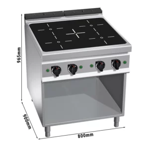 Indukční sporák - 20 kW - 4 varné desky