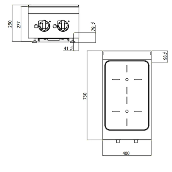 Indukční sporák - 7 kW - 2 varné desky - Image 4