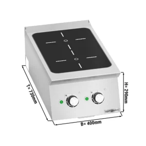 Indukční sporák - 7 kW - 2 varné desky
