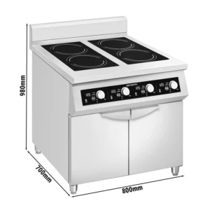 Indukční sporák - 20 kW - 4 varné desky