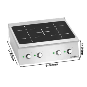 Indukční sporák - 14 kW - 4 varné desky