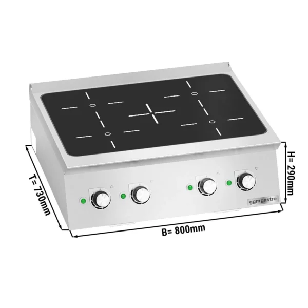 Indukční sporák - 14 kW - 4 varné desky