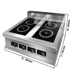 Indukční varná deska - 12 kW - 4 varné desky