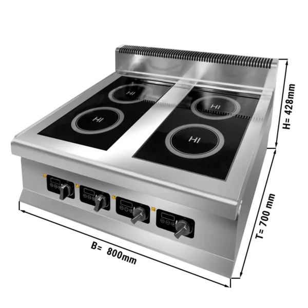 Indukční varná deska - 12 kW - 4 varné desky