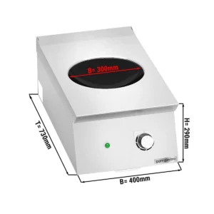 Indukční wok - 3,5 kW - 1 plotýnka - Ø 300 mm