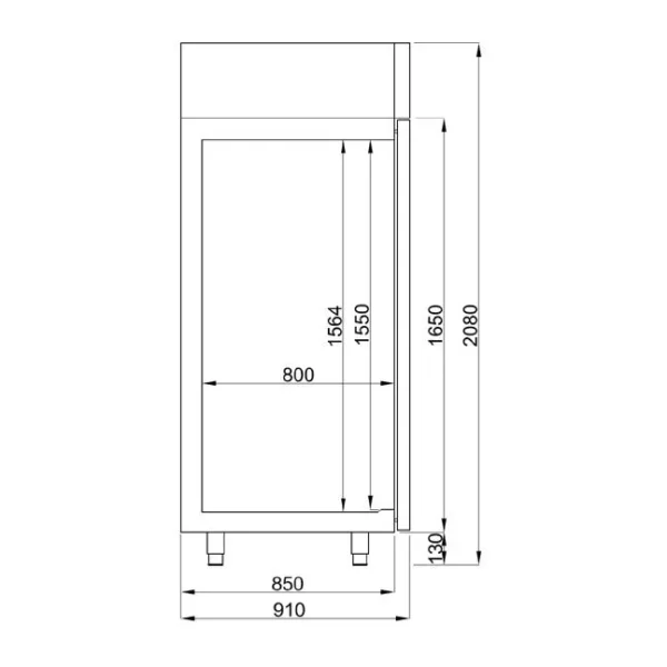 Pekárenská chladnička PREMIUM - EN 60x40 - 1700 litrů - se 2 dveřmi - Image 5
