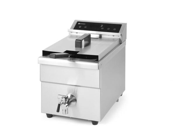 Indukční fritéza s vypouštěcím kohoutkem, 8 l, HENDI, 8L, Světle šedá, 230V/3500W, 288x619x(H)408mm - Image 5