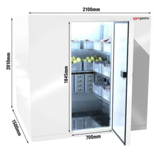 Chladící box - 2,1 x 1,5 m - výška: 2,01 m - 4,8 m3